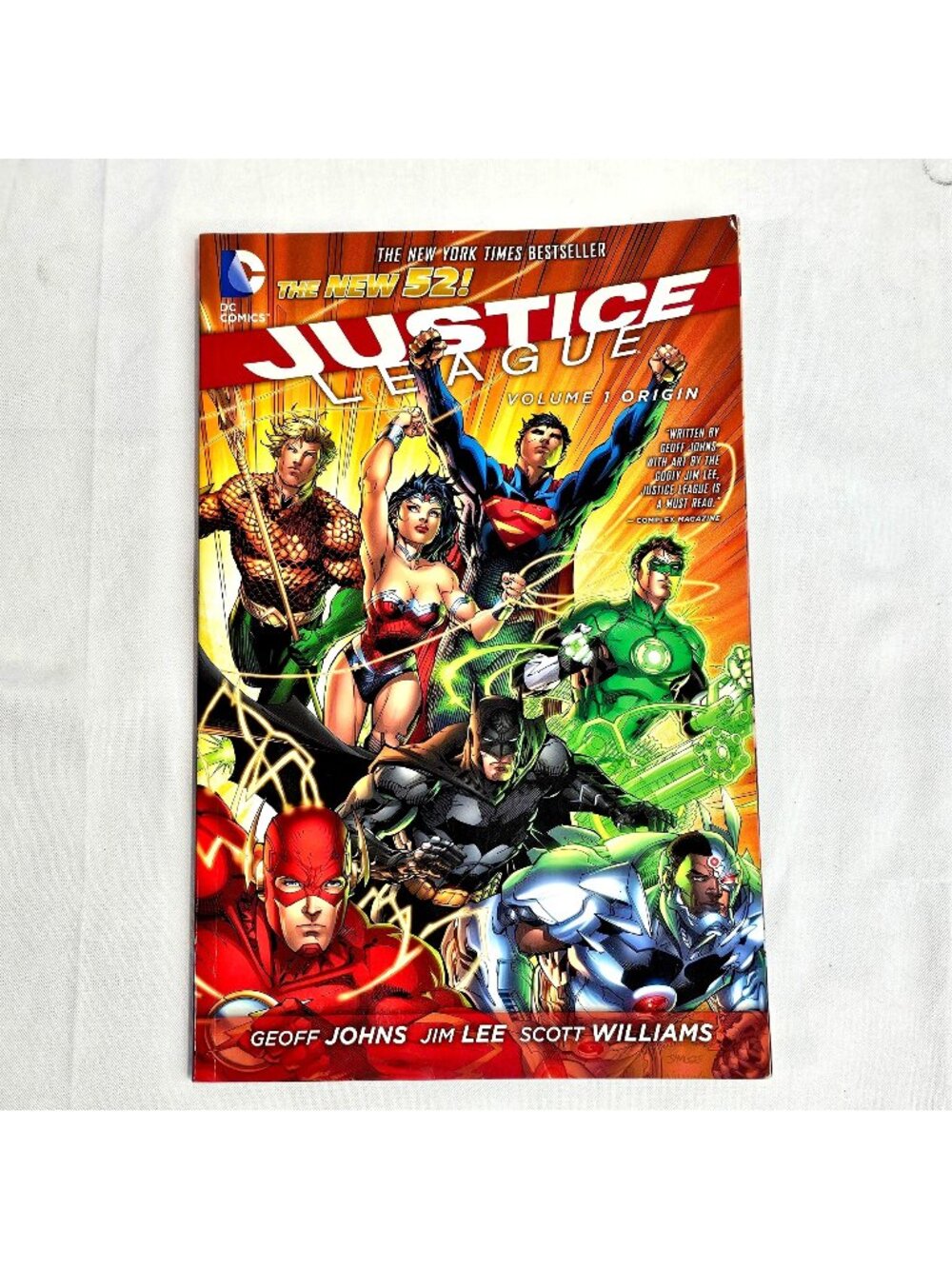 Justice League Vol. 1 Origin Comic Book By Geoff Johns Jim Lee & Scott Williams